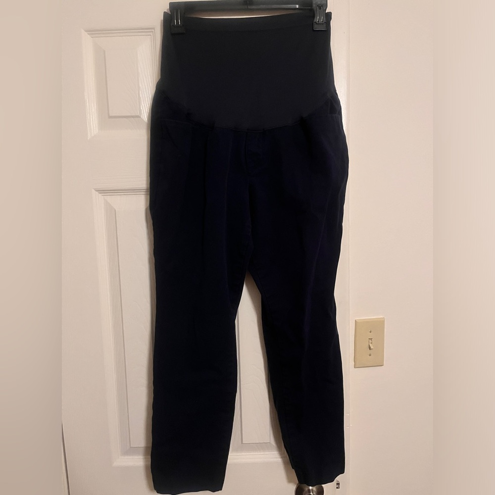 MATERNITY navy blue pixie pants  sz 12